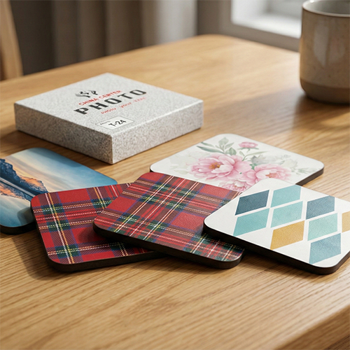 Custom Printed MDF Tea Coasters