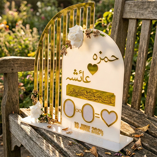 Customized Acrylic Nikkah Plate