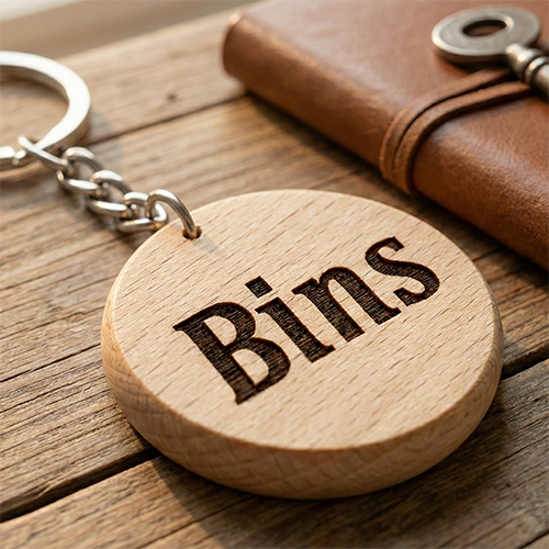 Personalized Wooden Keychain